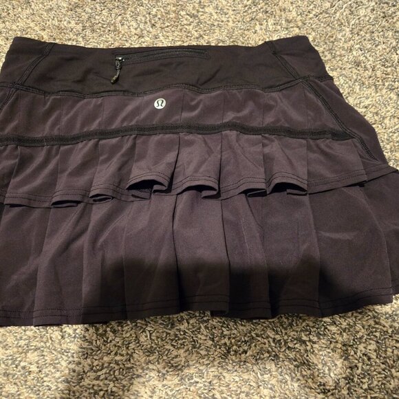 Lululemon Pace Setter Skirt Black 6 - Picture 4 of 5